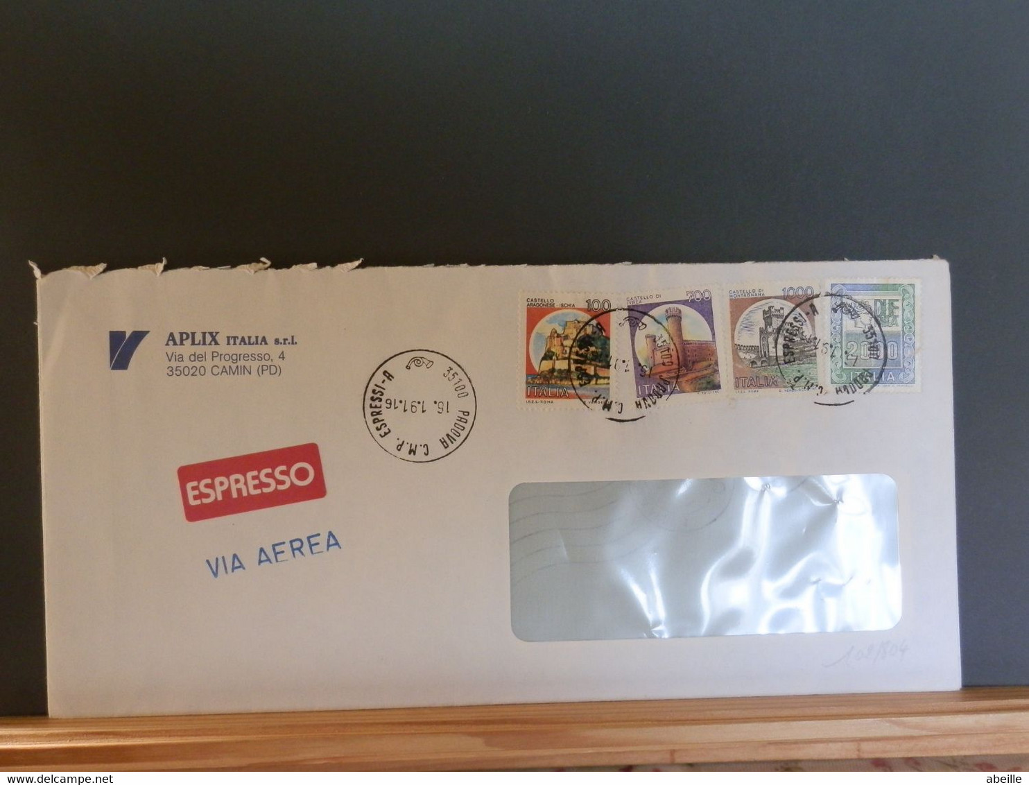 102/804  LETTRE ITALIE EXPRESSO  1991 - 1991-00: Storia Postale