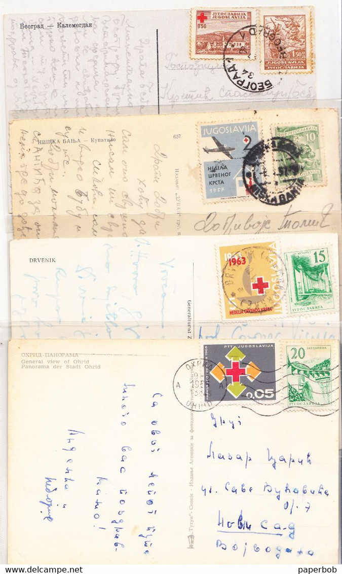 21 PPC , RED CROSS , YUGOSLAVIA 1946 - 1970th , ALL DIFFERENT , NICE COLLECTION - Lots & Serien