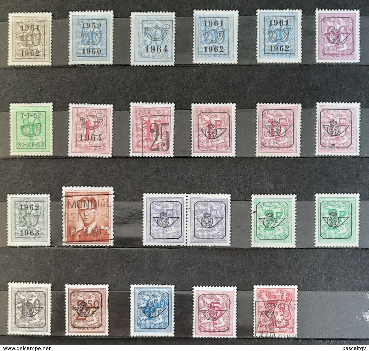 BELGIQUE / BELGIE - LOT De 59 Timbres PREOBLITERES - BELGIË / BELGIE - LOT Van 59 VOORAF GEANNULEERDE Postzegels - - Andere & Zonder Classificatie