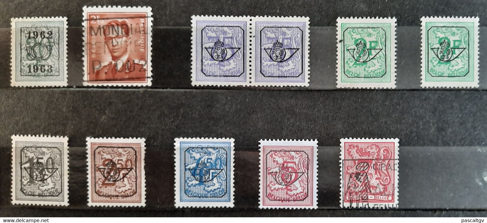 BELGIQUE / BELGIE - LOT de 59 timbres PREOBLITERES - BELGIË / BELGIE - LOT van 59 VOORAF GEANNULEERDE postzegels -