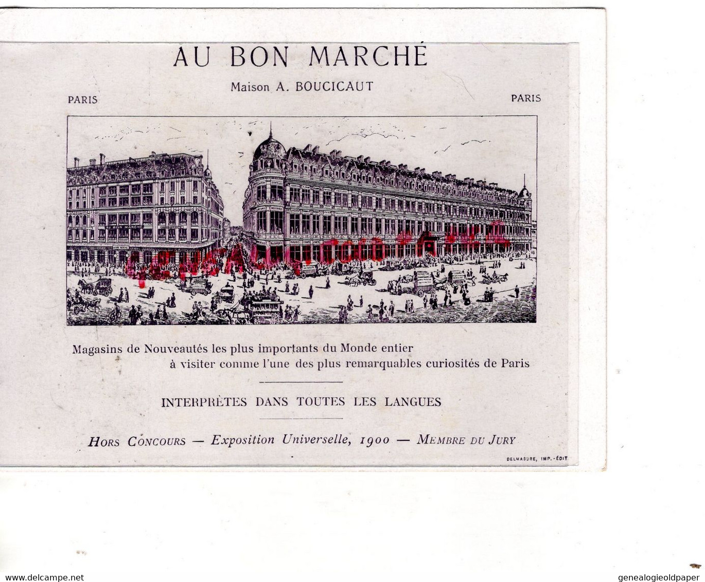 CHROMO AU BON MARCHE -PROMENADE EN AUTOMOBILE VOITURE -COCHON ENFANTS WATTMAN -  EXPOSITION UNIVERSELLE 1900 - Au Bon Marché