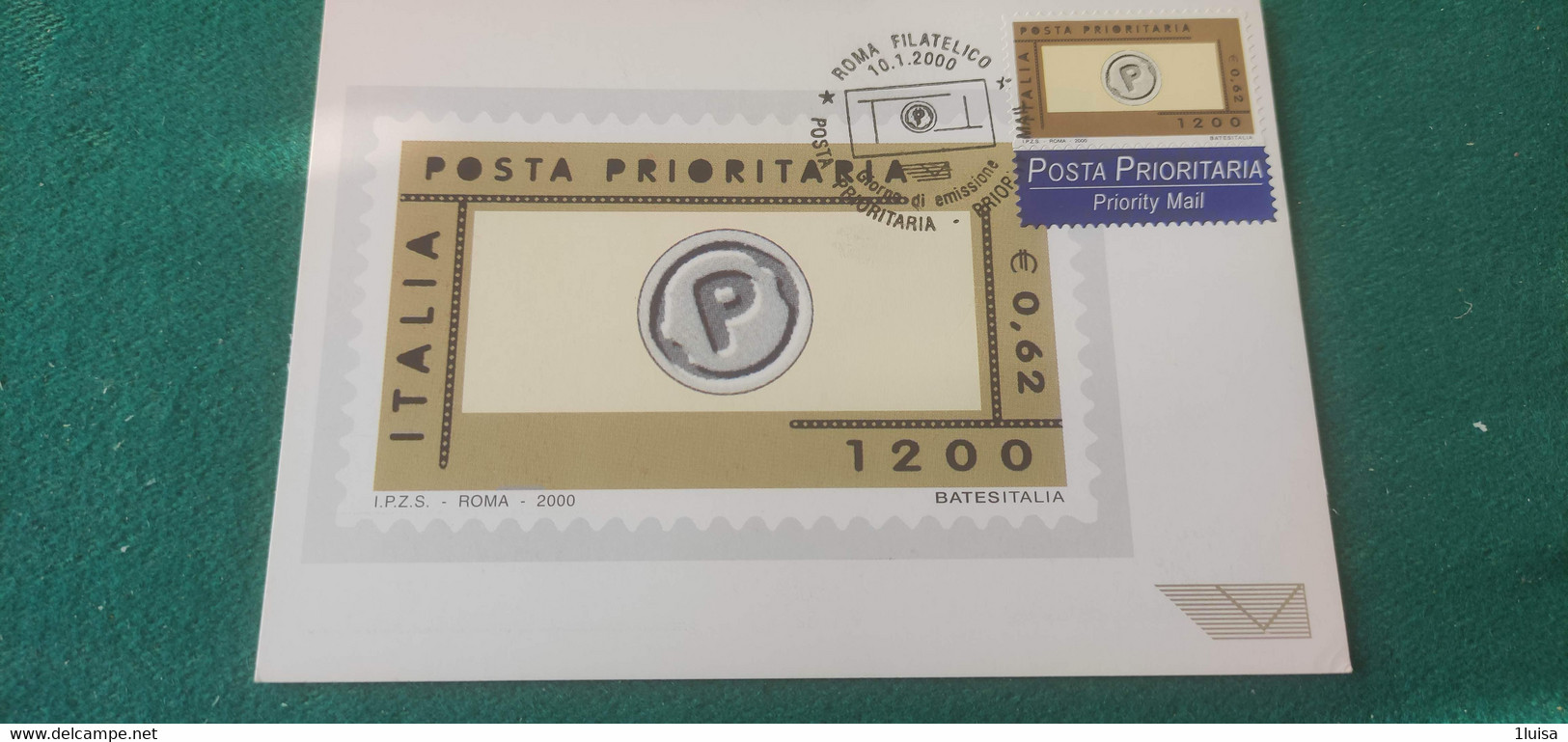 2000 Posta Prioritaria 10/1/2000 Roma - 1991-00: Storia Postale