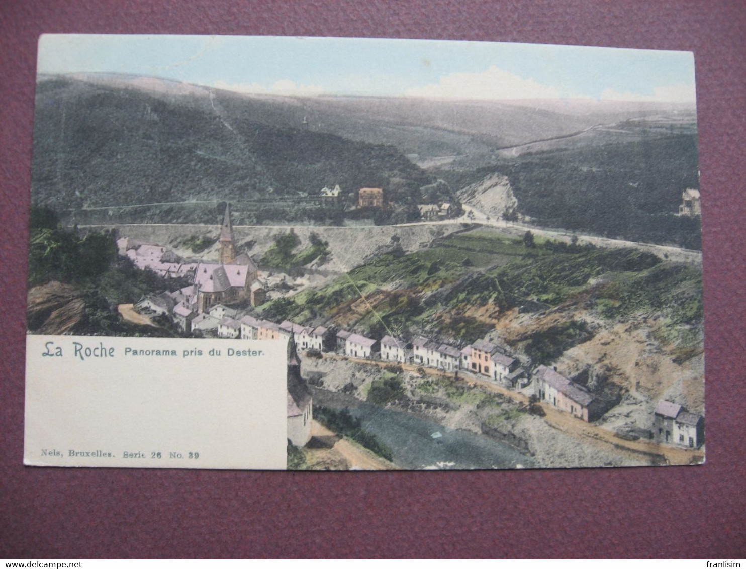 CPA LA ROCHE EN ARDENNE Panorama Pris Du Dester CARTE PRECURSEUR COULEUR ( Avant 1905 ) - La-Roche-en-Ardenne