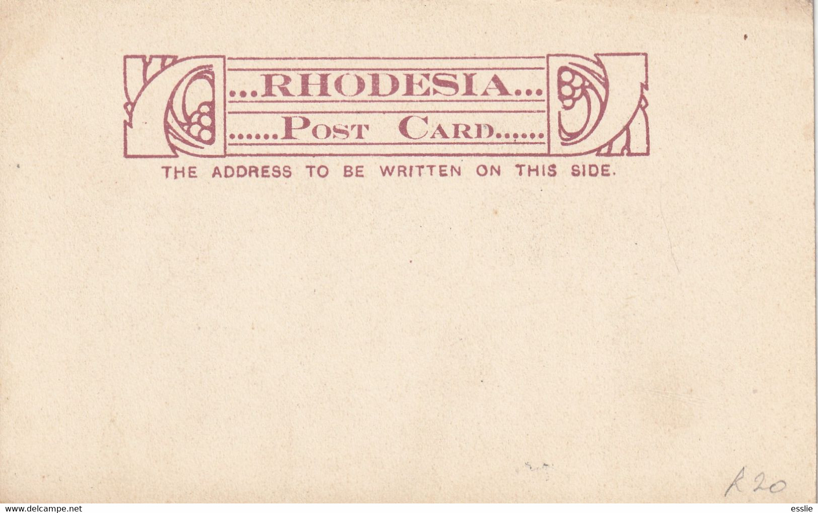 Rhodesia - Postcard - Kloof At Palapye Postal Stationery? Native People Carrying Water In Jars On Their Heads - Simbabwe
