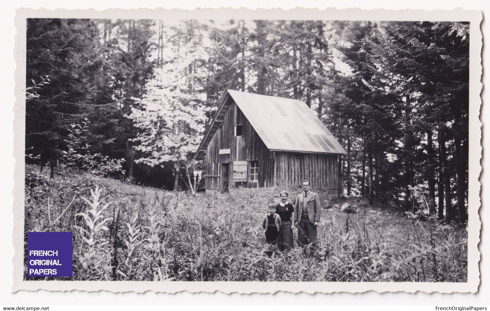 Rioupéroux - Baraque Forestière Des Balmettes / Isère - Photo 1938 11x6,8cm Michel Boulan A86-32 - Lugares