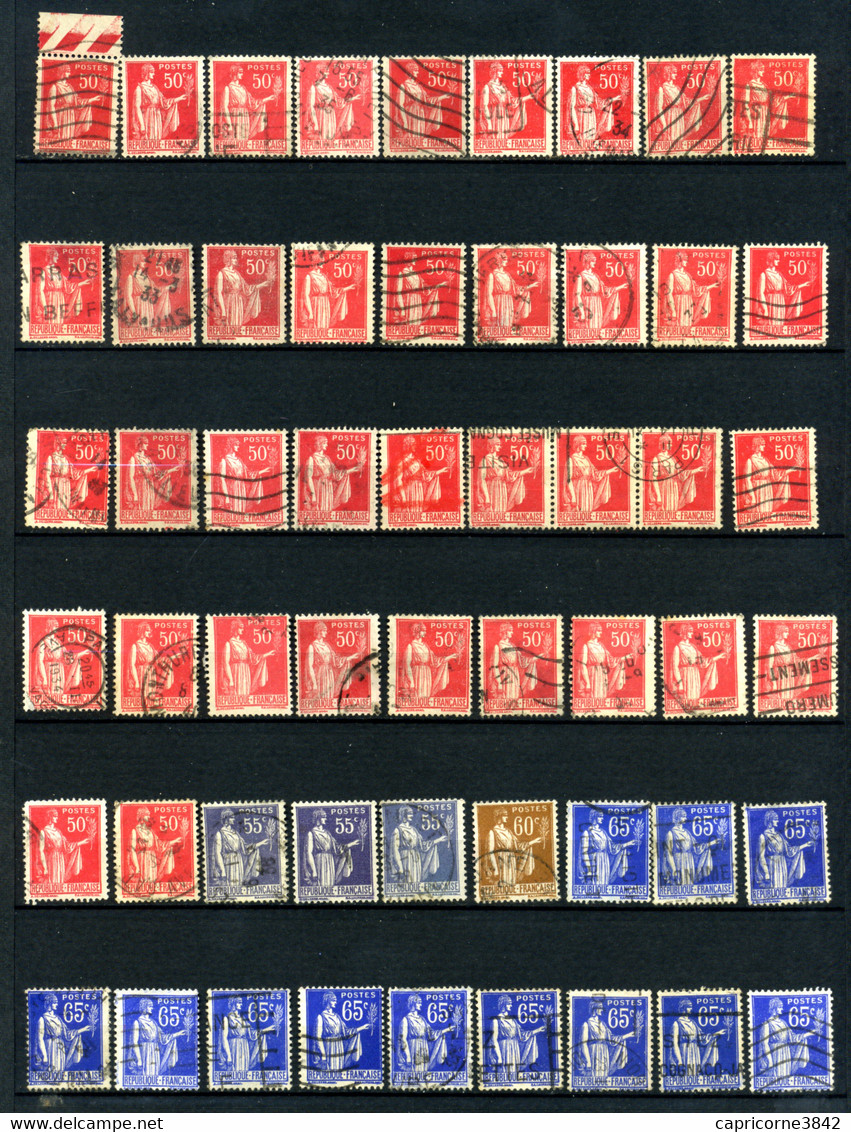 Lot De 210 Timbres Env. Oblitérés Type PAIX - Pour étude - 1932-39 Paz