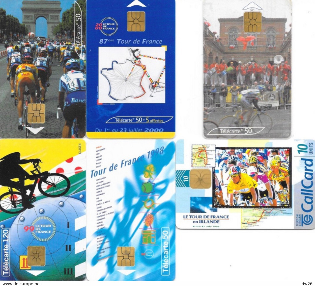 Sports - Lot De 6 Télécartes De Cyclisme (Tour De France Et Autres) 1997 à 2001 - Sport