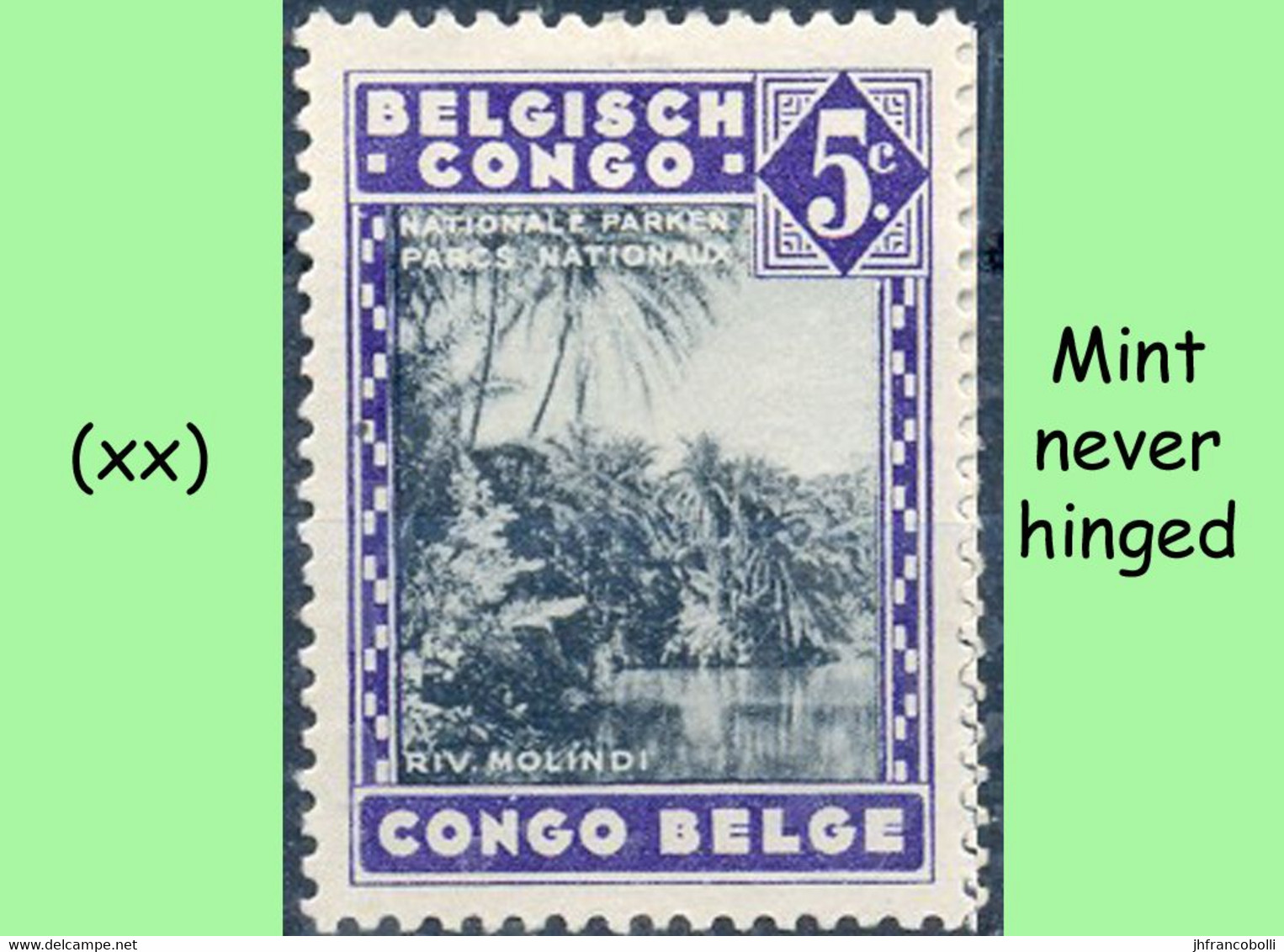 1938 ** BELGIAN CONGO / CONGO BELGE = COB 197 MNH MOLINDI RIVER : BLOC OF -4- STAMPS WITH ORIGINAL GUM - Blocks & Kleinbögen