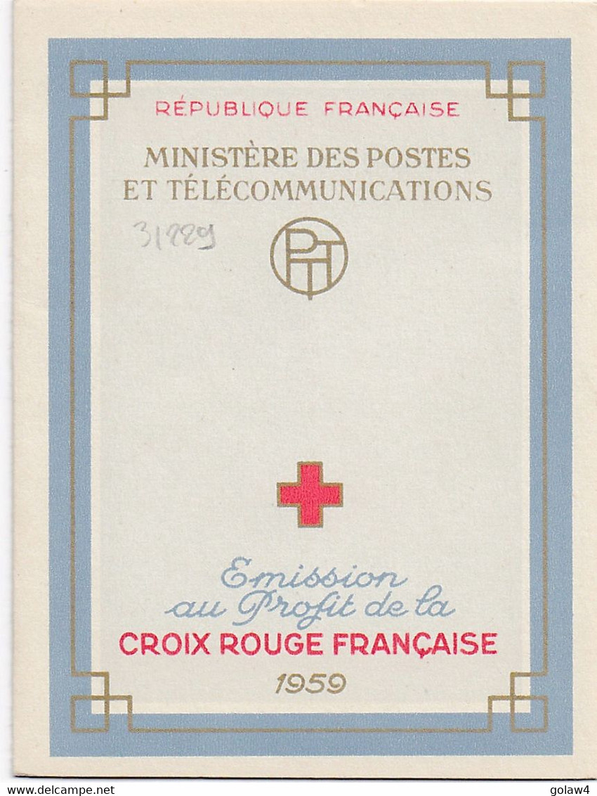 31229# CARNET CROIX ROUGE 1959 ** CHARLES MICHEL DE L'EPEE VALENTIN HAÜY COTE 45 Euros - Croix Rouge