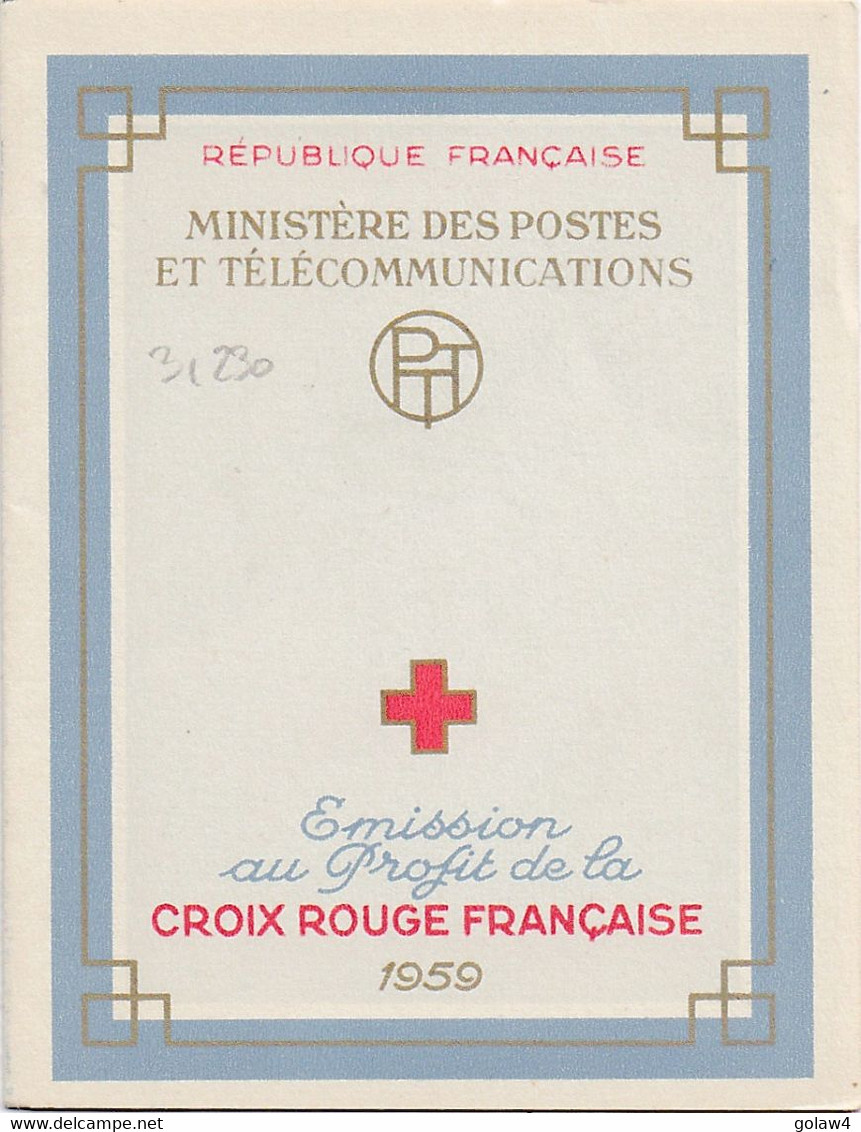 31230# CARNET CROIX ROUGE 1959 ** CHARLES MICHEL DE L'EPEE VALENTIN HAÜY COTE 45 Euros - Croix Rouge