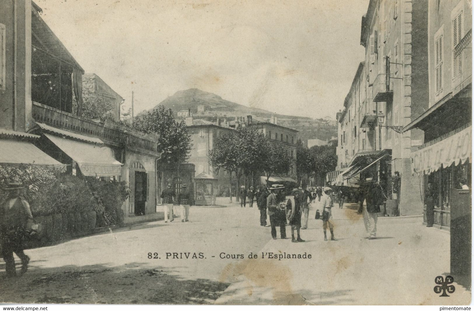 PRIVAS PLACE COURS DE L'ESPLANADE 1904 - Privas