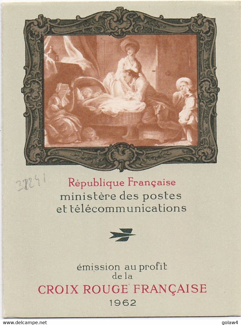 31241# CARNET CROIX ROUGE 1962 ** ROSALIE DE FRAGONARD ENFANT EN PIERROT COTE 42 Euros - Croix Rouge