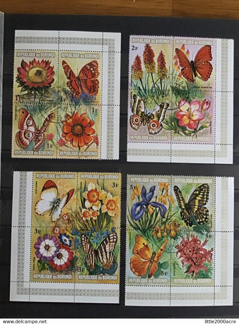 Burundi 1973 Flora And Butterflies Used SG 849-896 Mi 963-1110 - Gebraucht