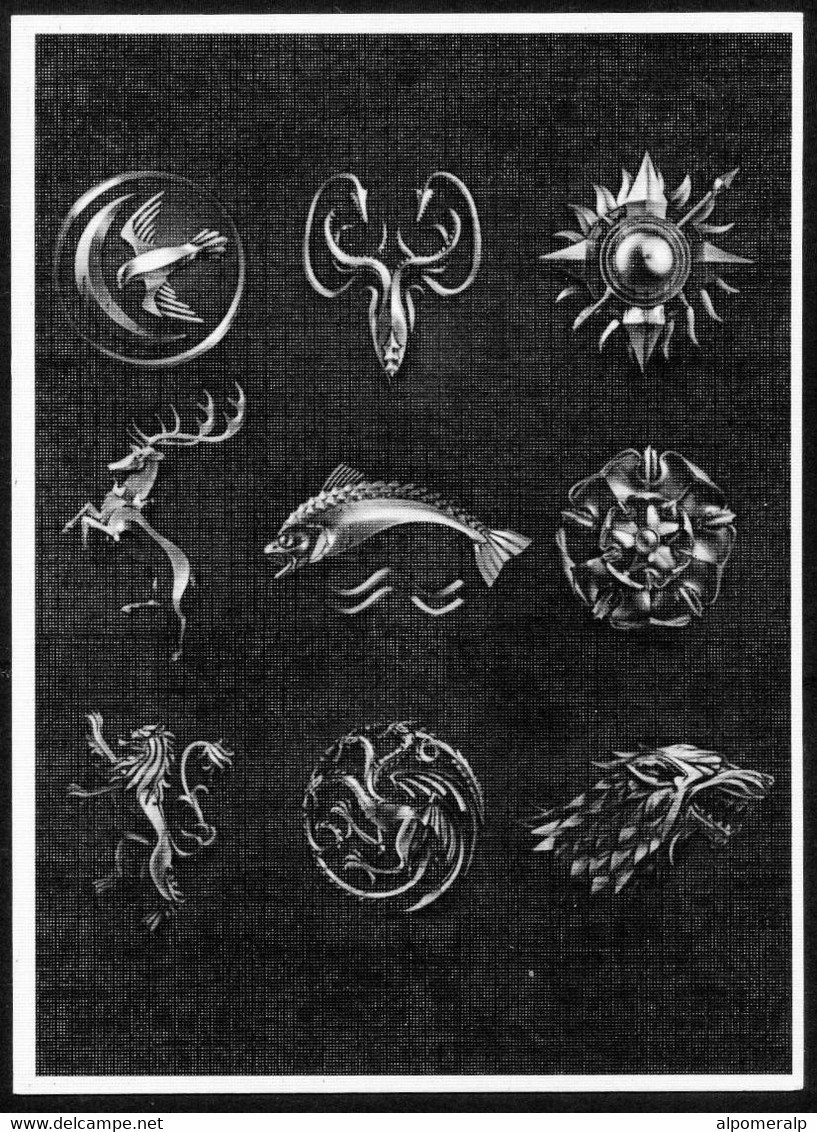 Game Of Thrones House Sigils, Postcard - Séries TV