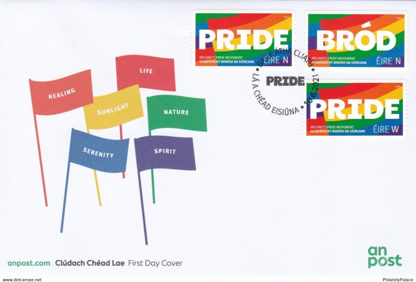 Ireland 2021 Ireland's Pride Movement FDC 3 Stamps LGBT LGBTQ ** (**) - Brieven En Documenten