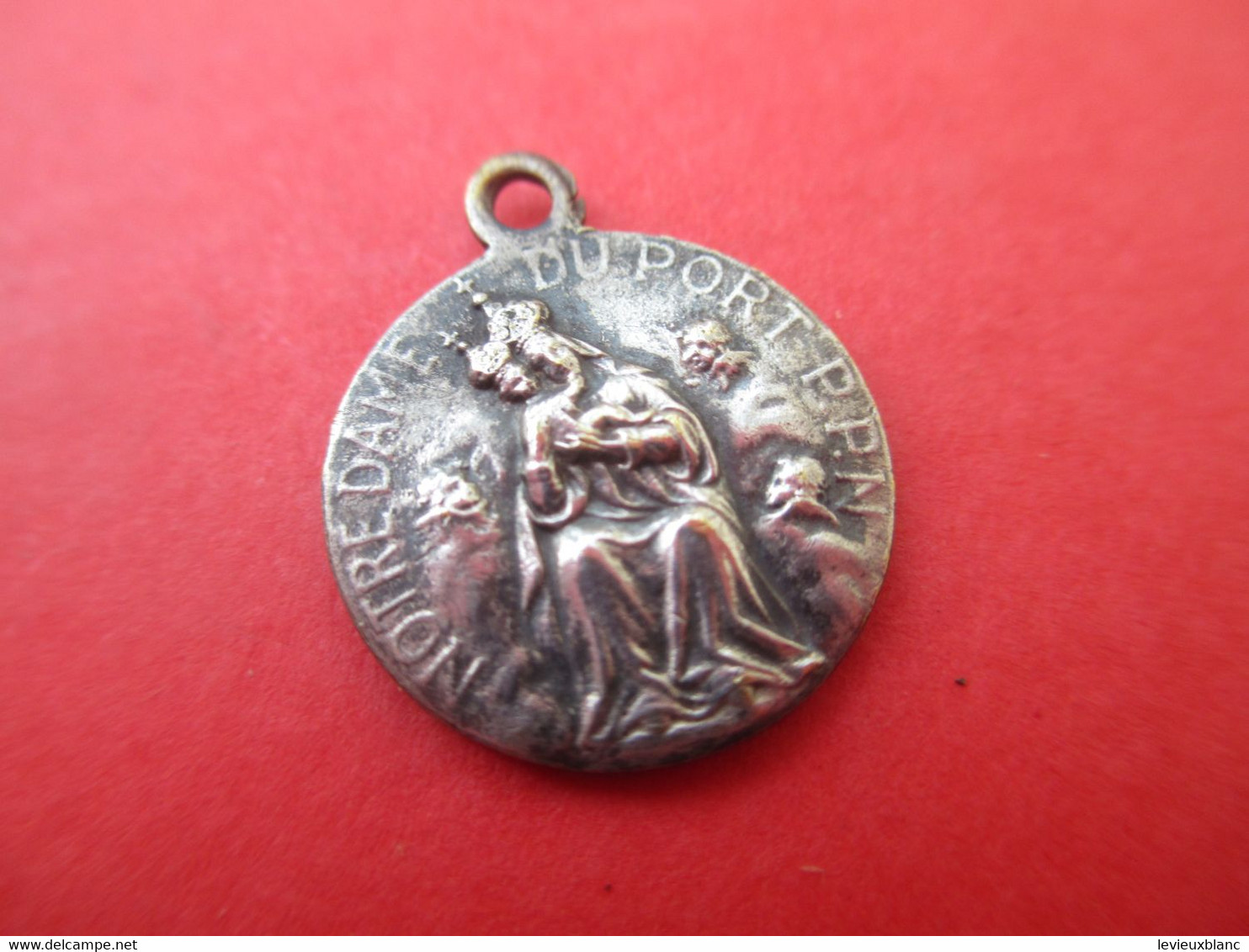 Petite Médaille Religieuse Ancienne/NOTRE DAME Du PORT/ Clermont-Ferrand/ Nickel  / Fin XIXème- Début XXème   CAN615 - Religion & Esotérisme