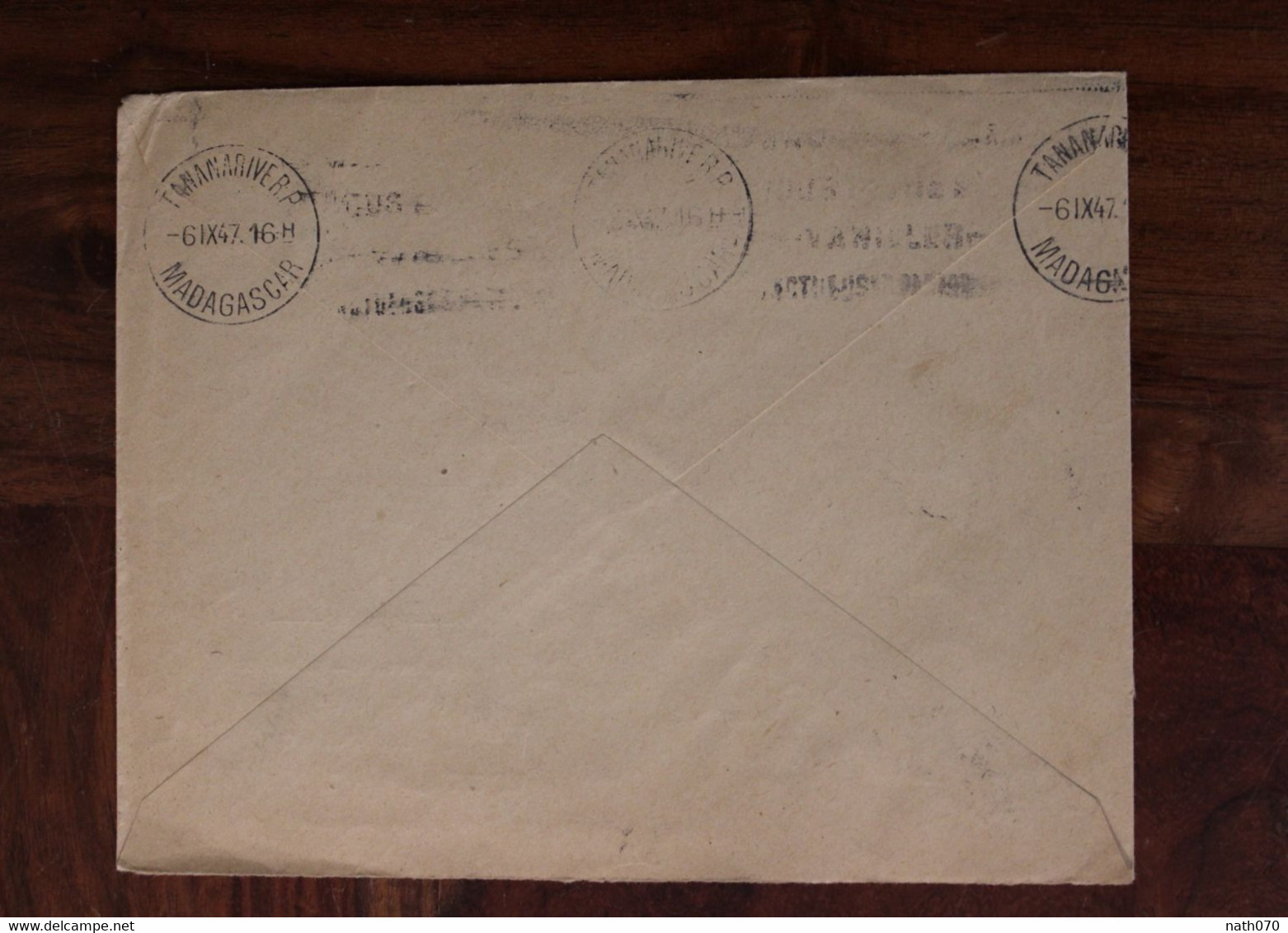 1947 Madagascar France Cover Air Mail Au Lamba Mora - Briefe U. Dokumente