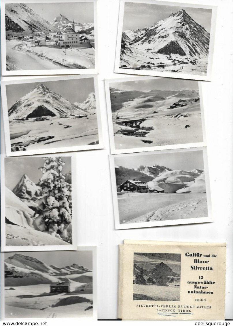 GALTUR UND BLAUE SILVRETTA TIROL  CARNET DE 12 MINI PHOTO LOT HEIDELGERGER WIESBADNER FLUCHTHORN - Galtür