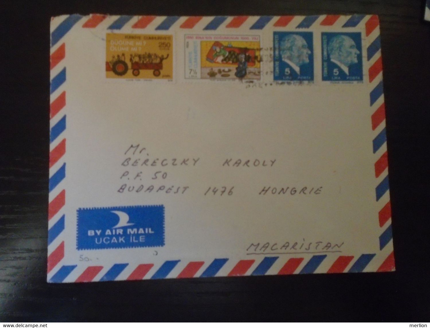 D192784  Turkey Türkiye  Armail  Cover Ca 1978  Istanbul  Sent To Hungary  Macaristan - Storia Postale