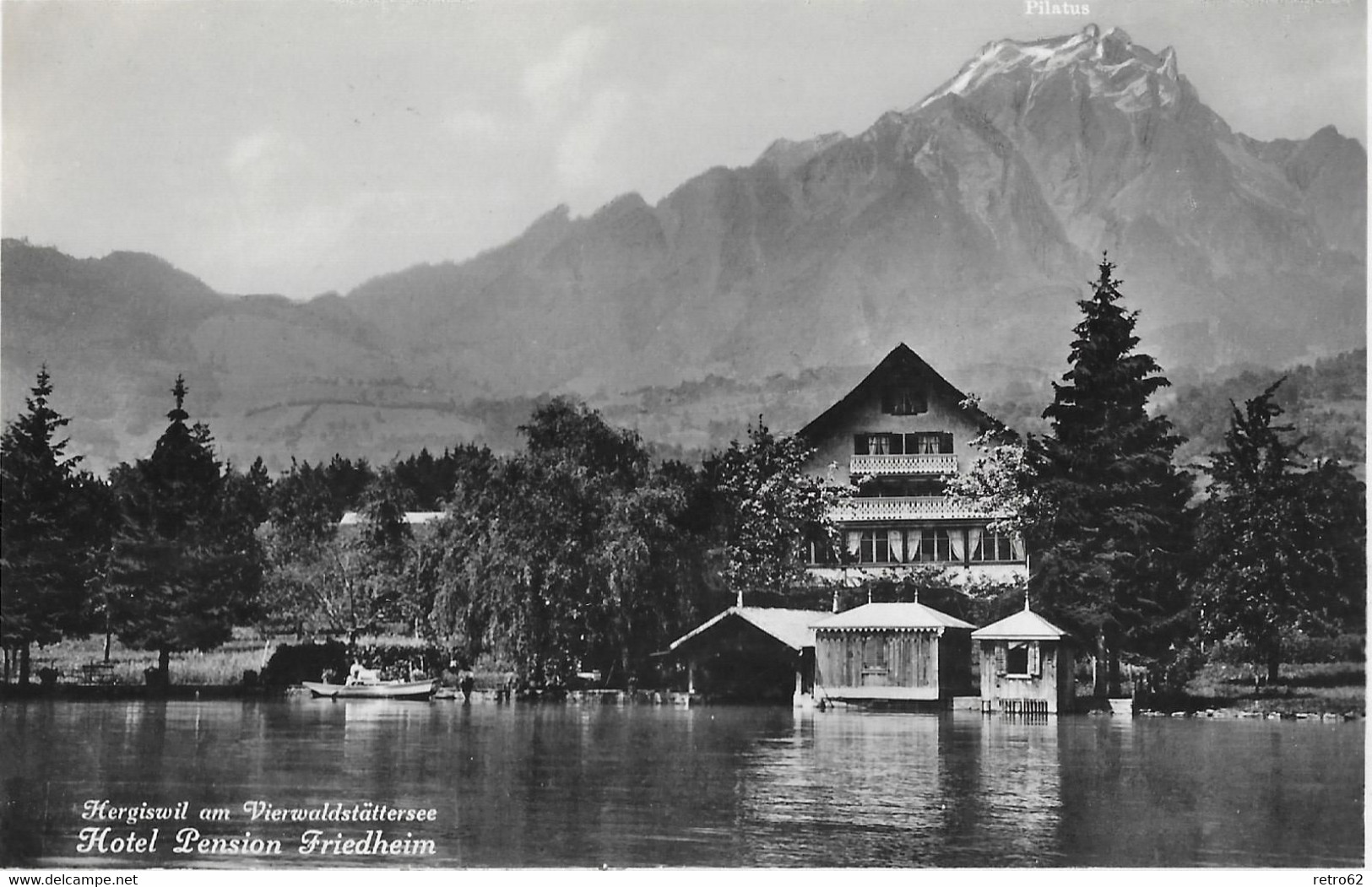 HERGISWIL → Hotel Pension Friedheim Vom See Her Gesehen Anno 1933 - Hergiswil