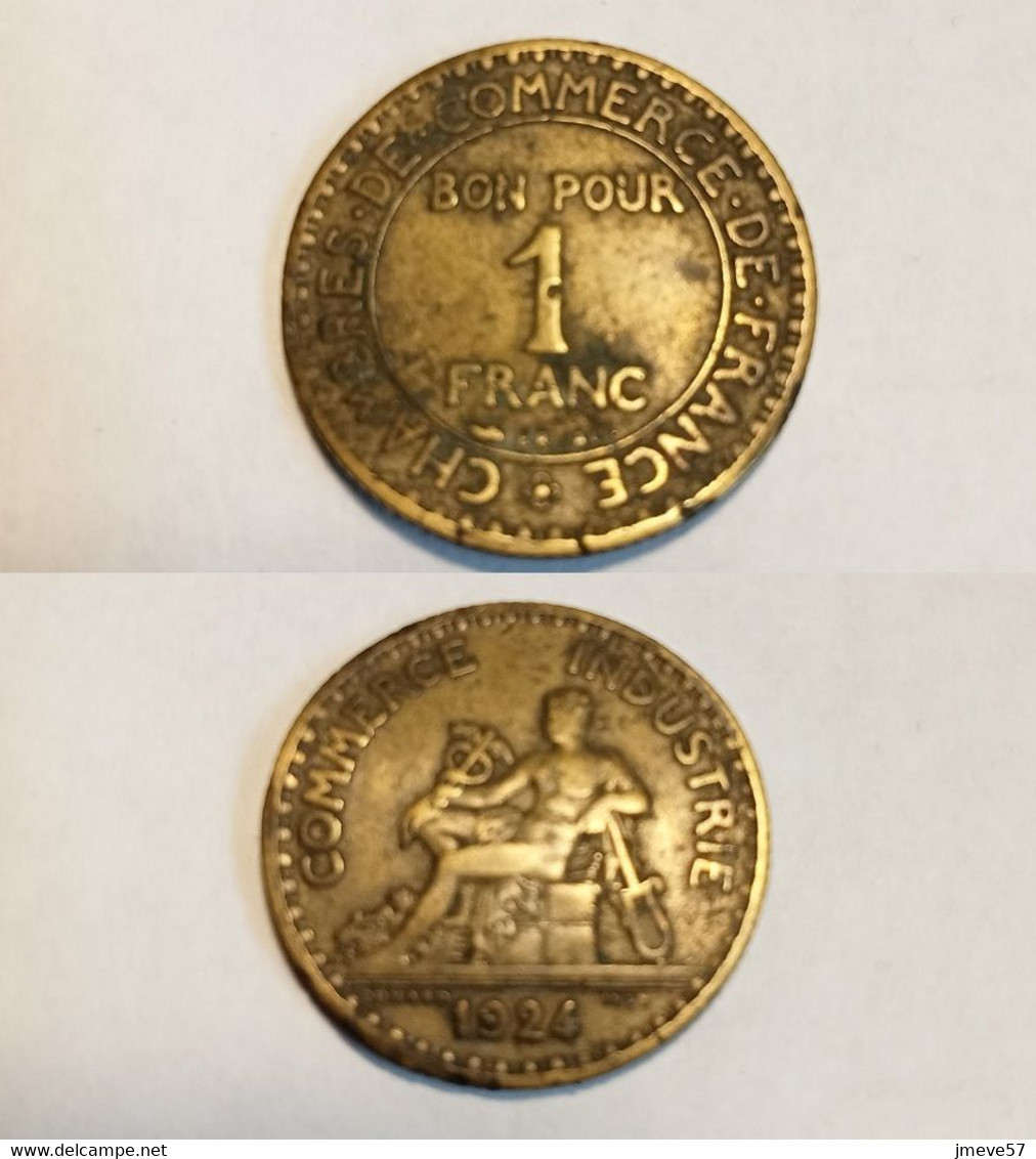 Bon Pour 1 Franc Chambre Du Commerce De France 1923 - Errors & Oddities