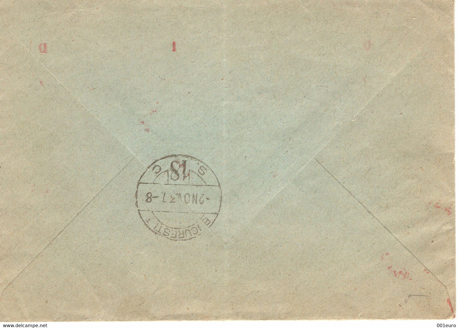 ROMANIA 1937: ROMANIAN TELEPHONE COMPANY FRAMA On Circulated Cover - Registered Shipping! - Máquinas Franqueo (EMA)