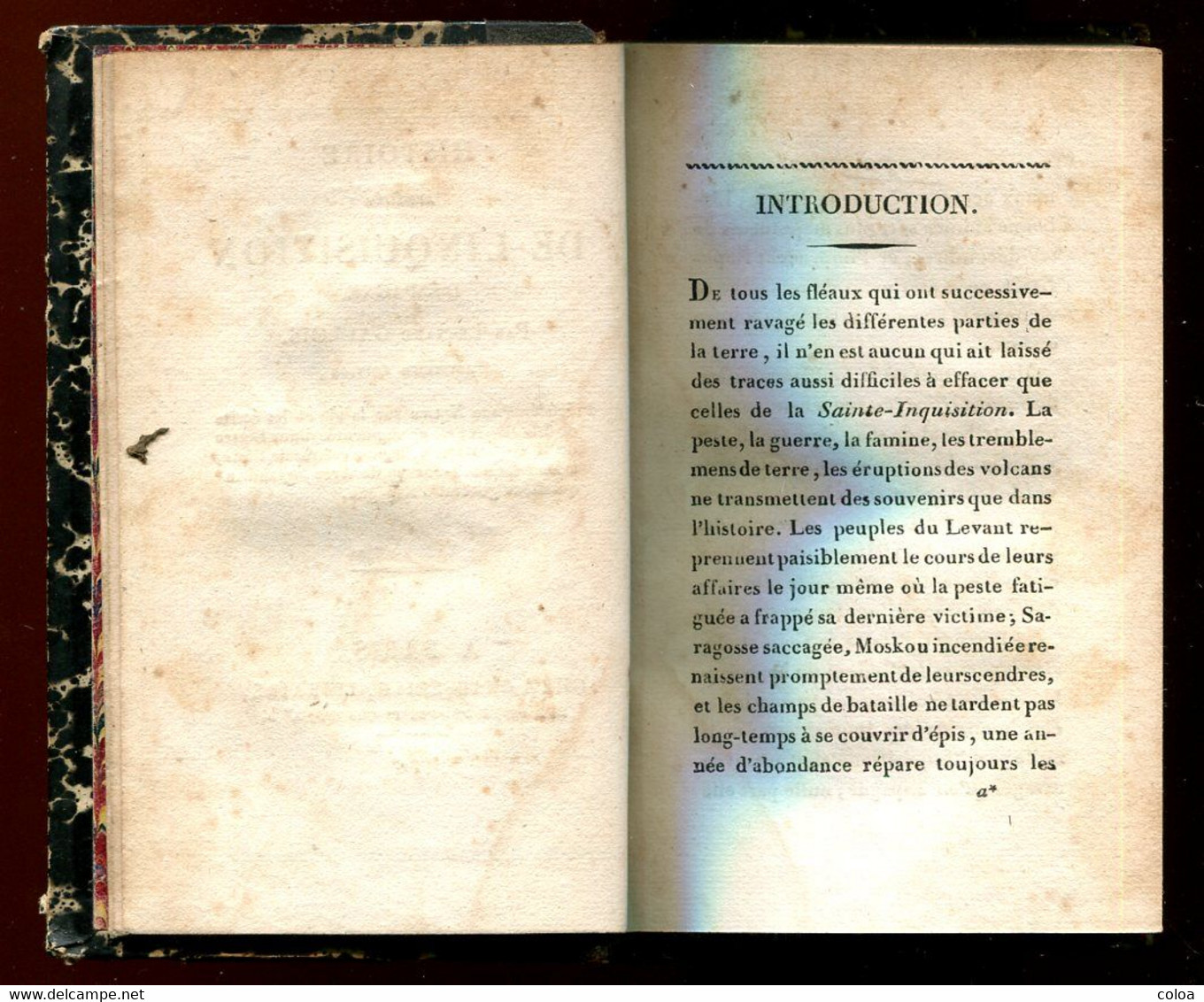 Léonard GALLOIS Histoire Abrégée De L’Inquisition D’Espagne 1824 - 1801-1900