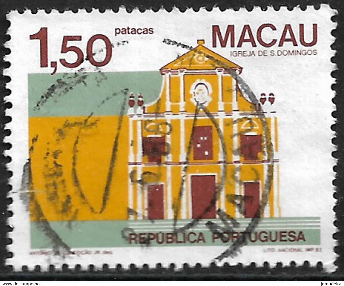 Macau Macao – 1983 Public Buildings 1,50 Patacas Used Stamp - Used Stamps