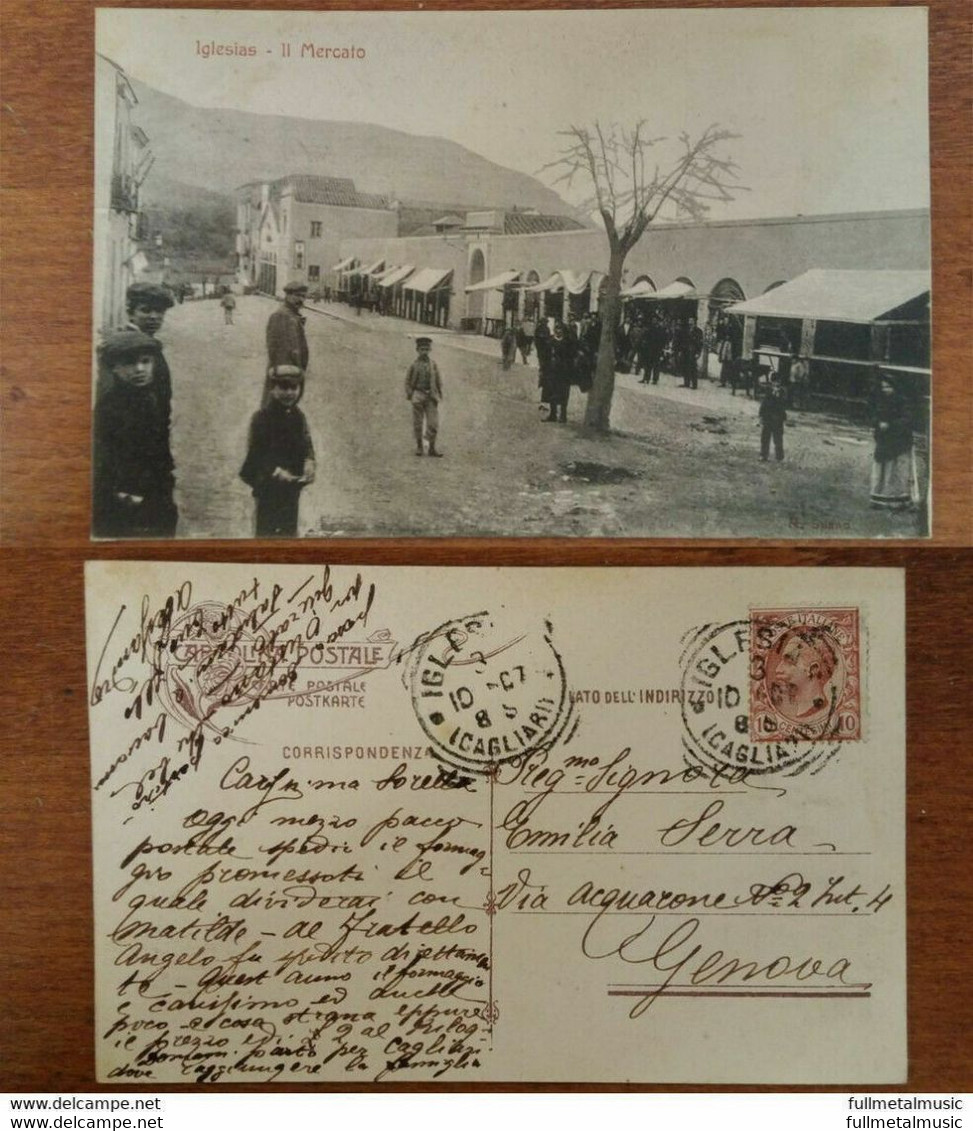 Iglesias Il Mercato Viaggiata 1907 - Iglesias