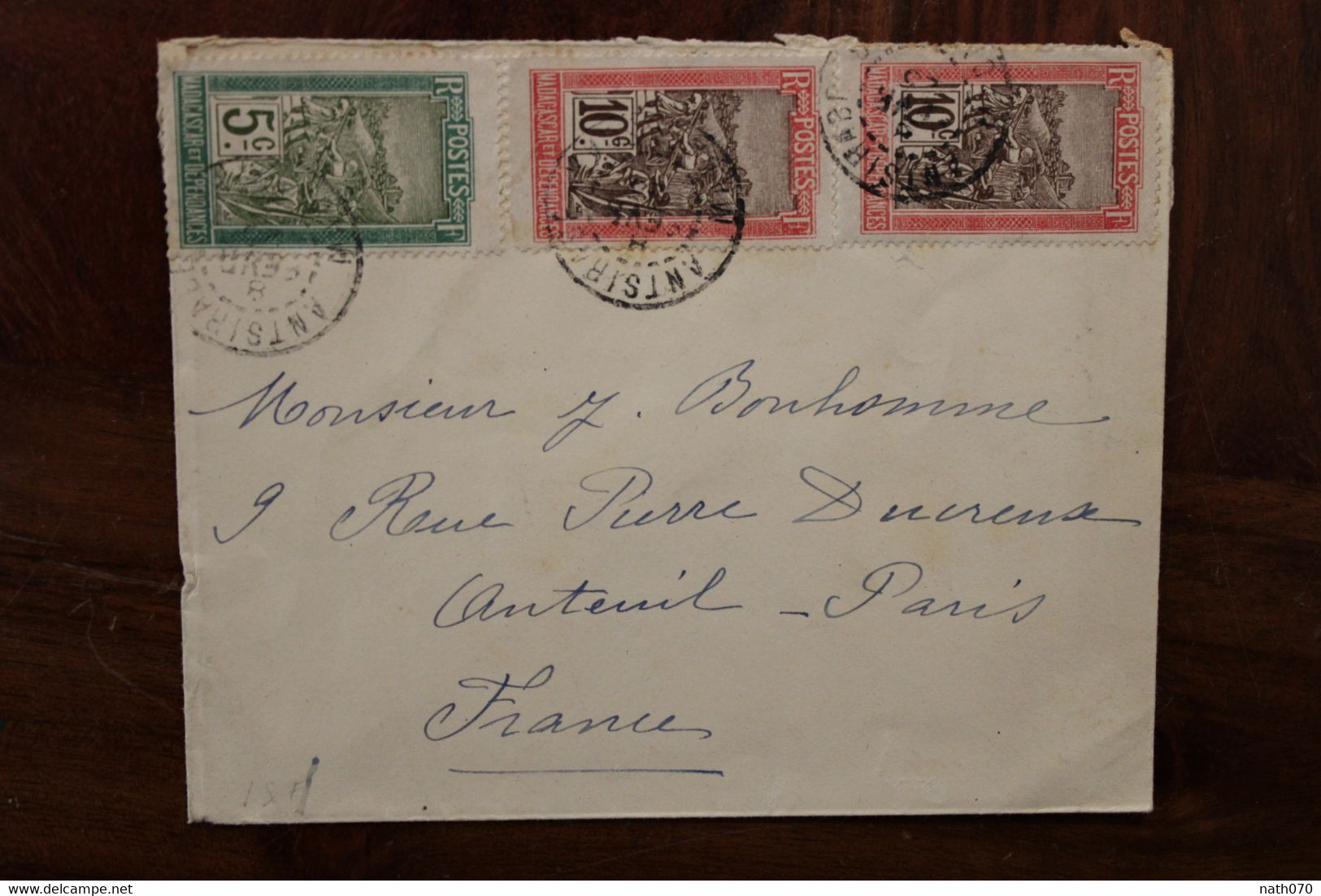1925 Antsirabé Madagascar France Cover - Lettres & Documents