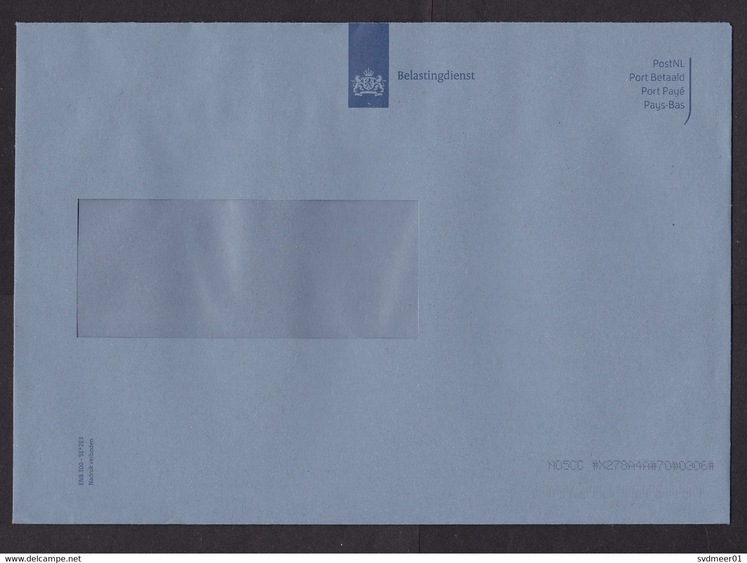 Netherlands: Official Cover, 2022, Postage Paid, Tax Revenue Service, Government (traces Of Use) - Covers & Documents