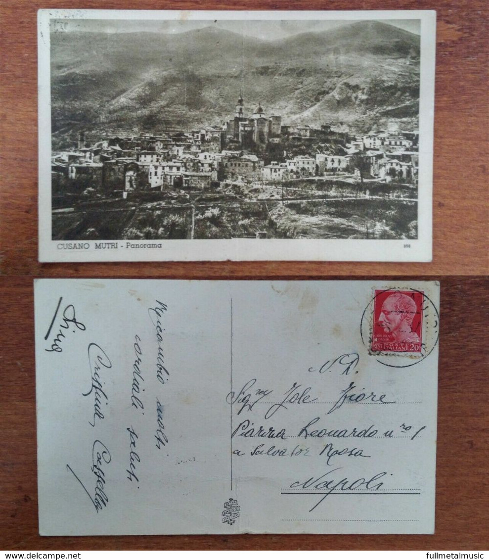 Cusano Mutri ( Benevento ) Panorama - Viaggiata 1933 (G0H) Difetti - Benevento