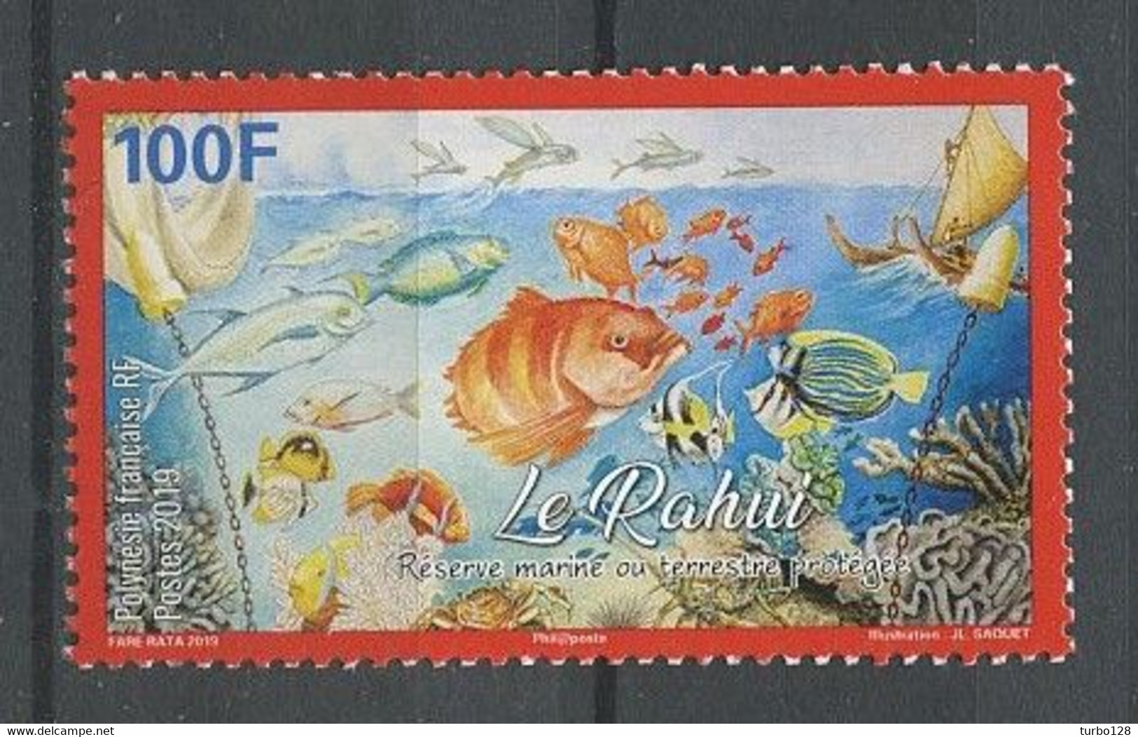 POLYNESIE 2019 N° 1211 ** Neuf MNH Superbe Faune Poissons Fishes Le Rahui Règle De Protection Réserve Marine - Neufs