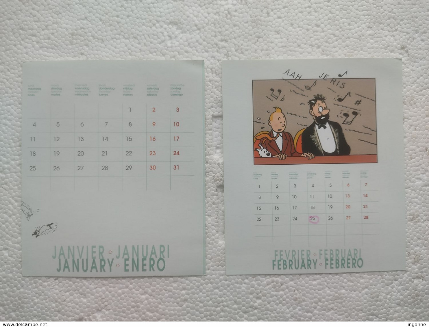 1999 AGENDA CALENDRIER TINTIN LES 7 BOULES DE CRISTAL Hergé Moulinsart - Agende & Calendari