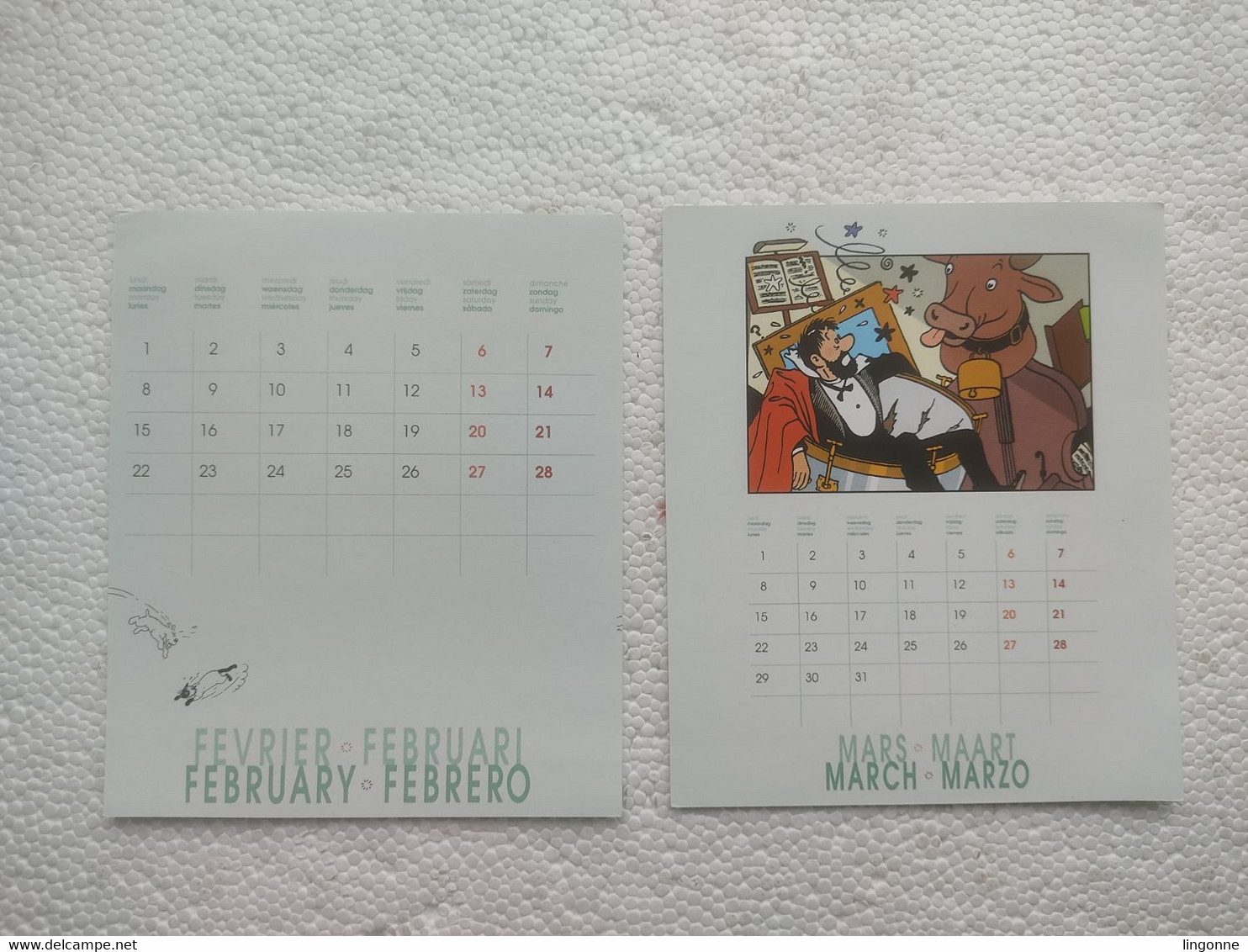 1999 AGENDA CALENDRIER TINTIN LES 7 BOULES DE CRISTAL Hergé Moulinsart - Agenda & Kalender