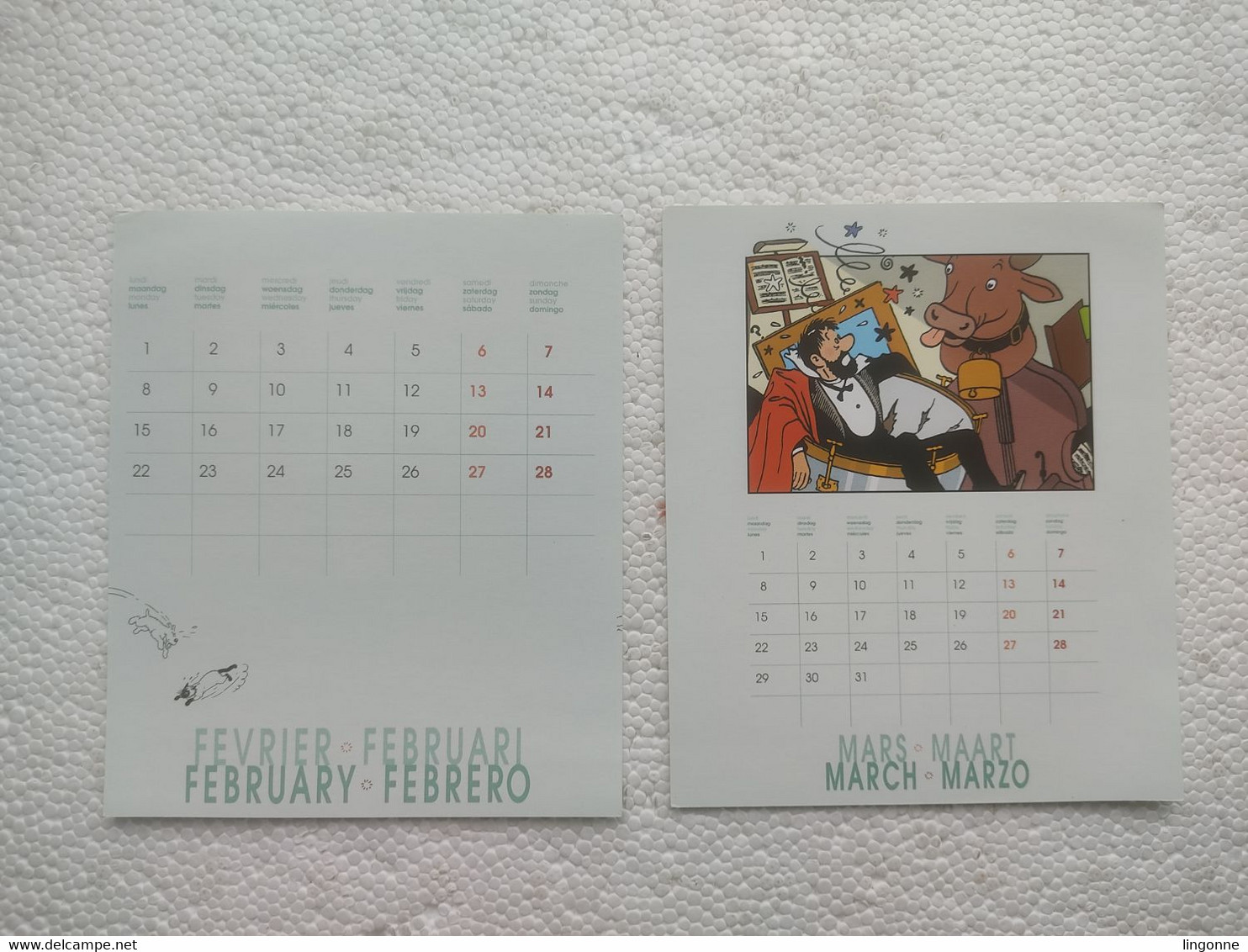 1999 AGENDA CALENDRIER TINTIN LES 7 BOULES DE CRISTAL Hergé Moulinsart - Agendas