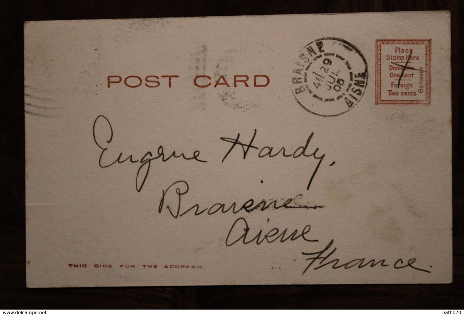 CPA Ak 1905 New Bedford NY YMCA Brockton Mass USA Us Postcard Braisne France Aisne - Storia Postale