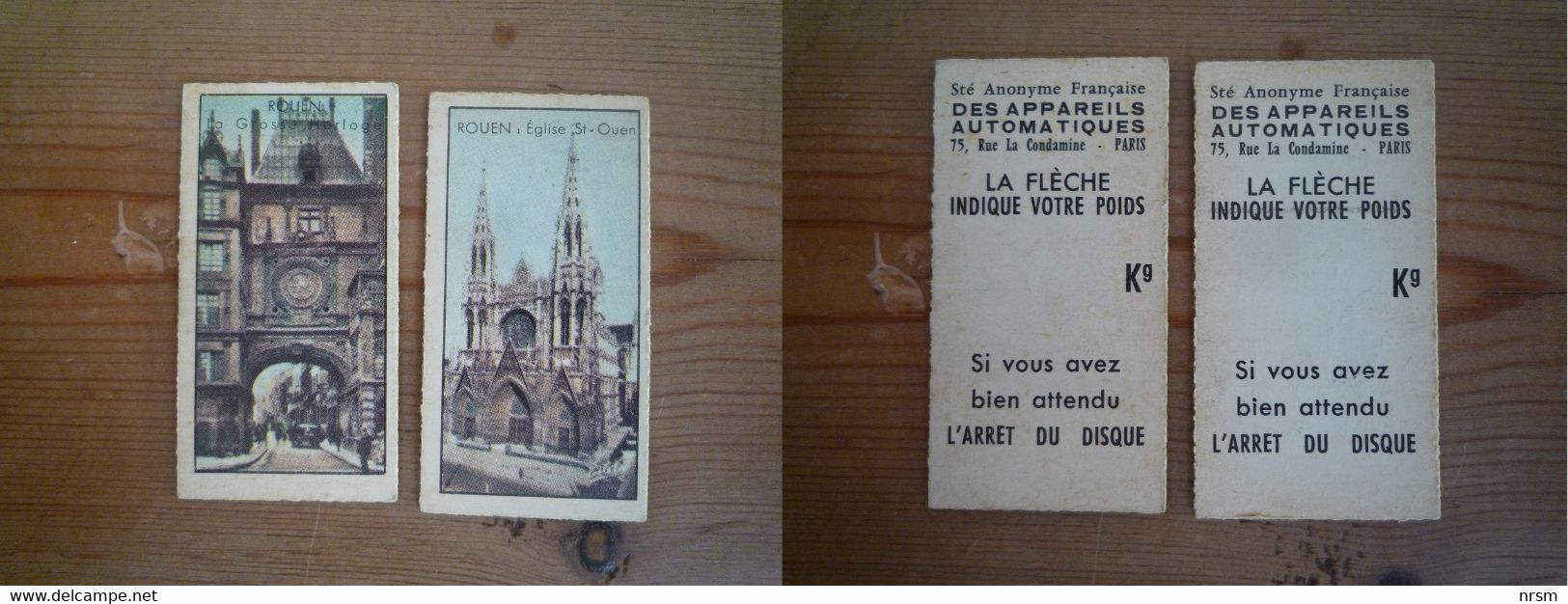 Tickets De Pesée - Série Des Villes De France / Rouen - Collections