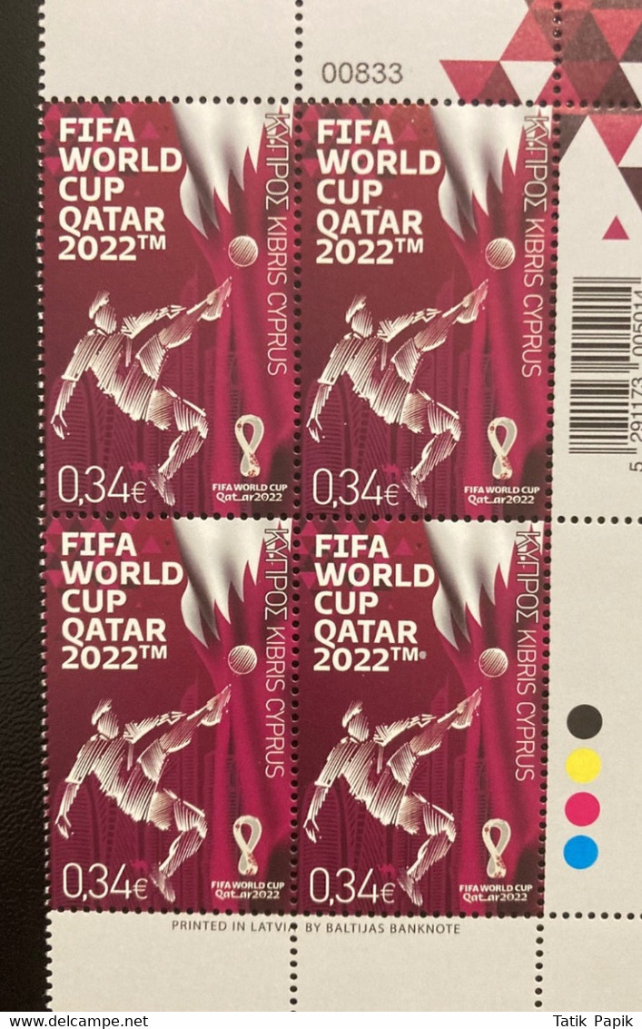 2022 Chypre Cyprus FIFA World Cup Qatar 2022 Bloc 4 MNH** - 2022 – Qatar