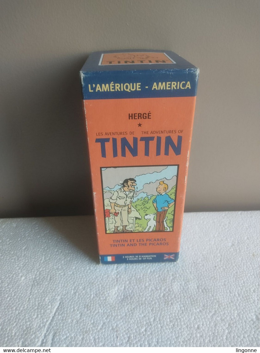 1999 TINTIN En AMERIQUE L'OREILLE CASSEE TINTIN Et Les PICAROS COFFRET De 3 VHS Secam EDITION SPECIALE - Cassette & DVD