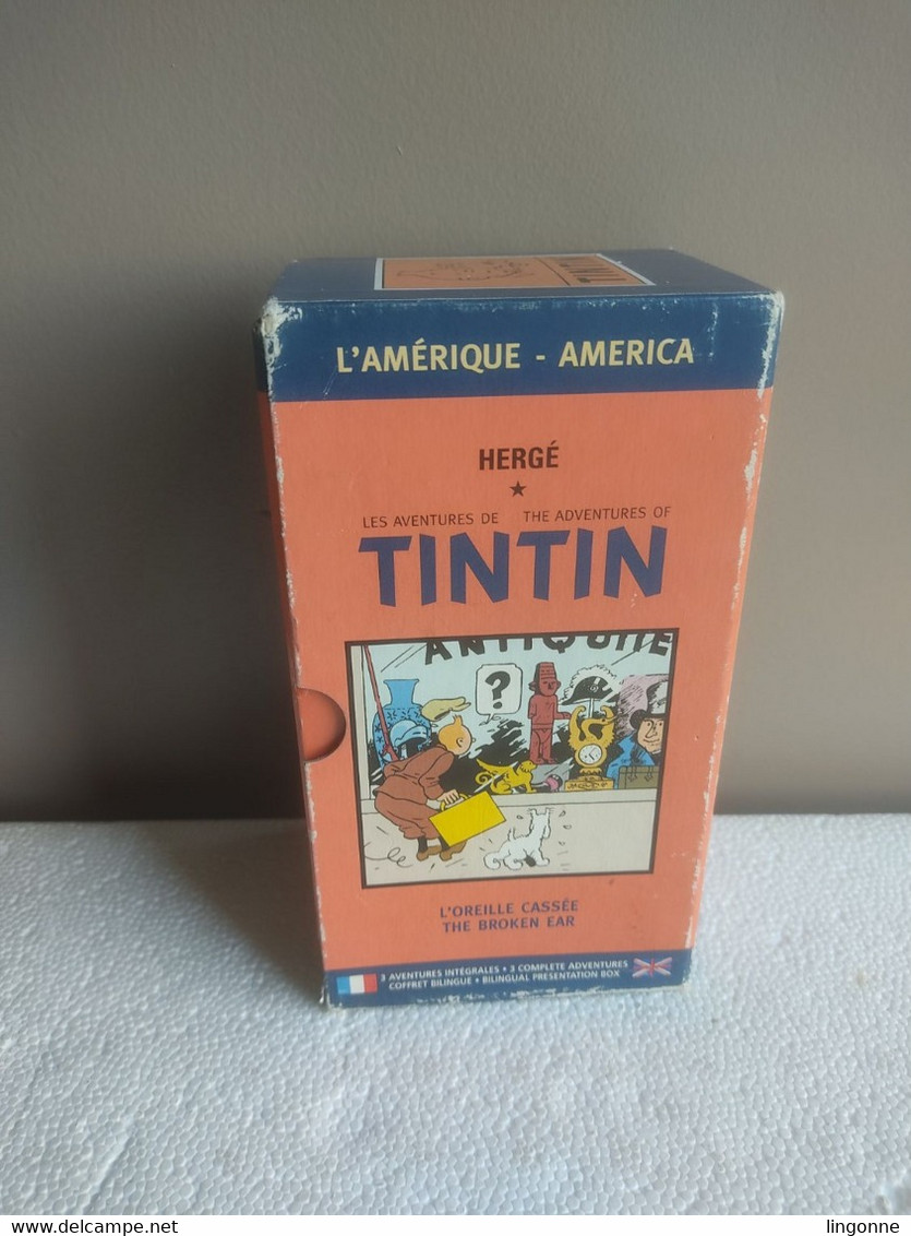 1999 TINTIN En AMERIQUE L'OREILLE CASSEE TINTIN Et Les PICAROS COFFRET De 3 VHS Secam EDITION SPECIALE - Cassettes & DVD