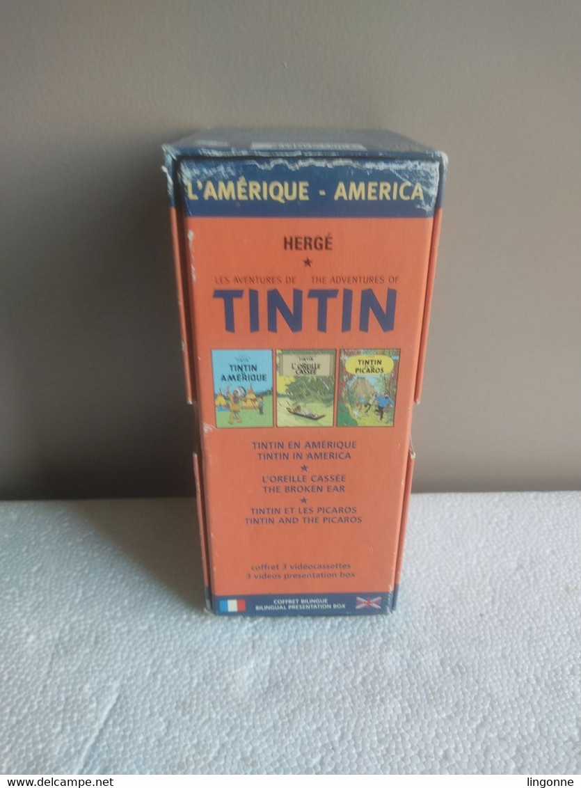 1999 TINTIN En AMERIQUE L'OREILLE CASSEE TINTIN Et Les PICAROS COFFRET De 3 VHS Secam EDITION SPECIALE - Kassetten & DVD