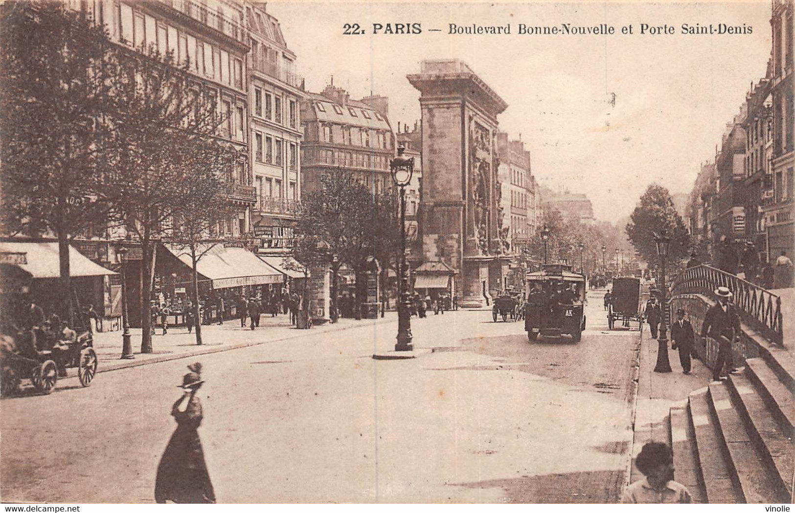 PIE-LEM-22-9377 : PARIS. BOULEVARD BONNE-NOUVELLE ET PORTE SAINT-DENIS - Non Classés