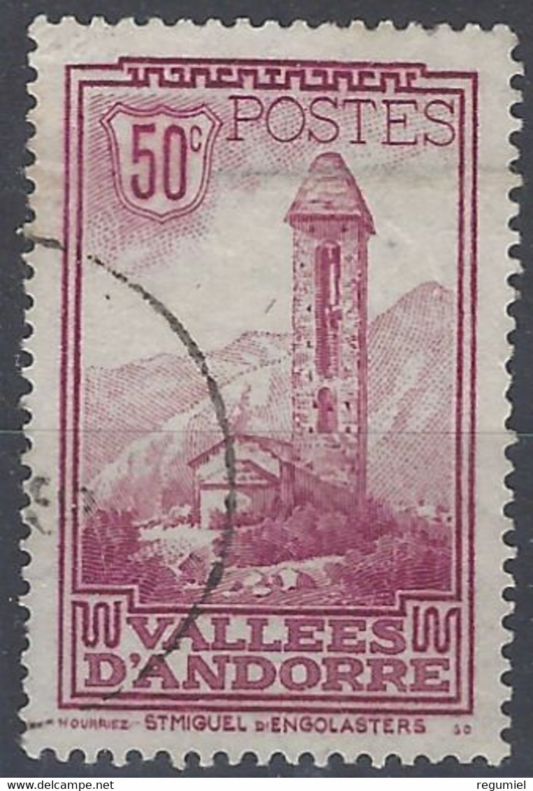 Andorra Francesa U  35 (o) Usado. 1932 - Gebruikt