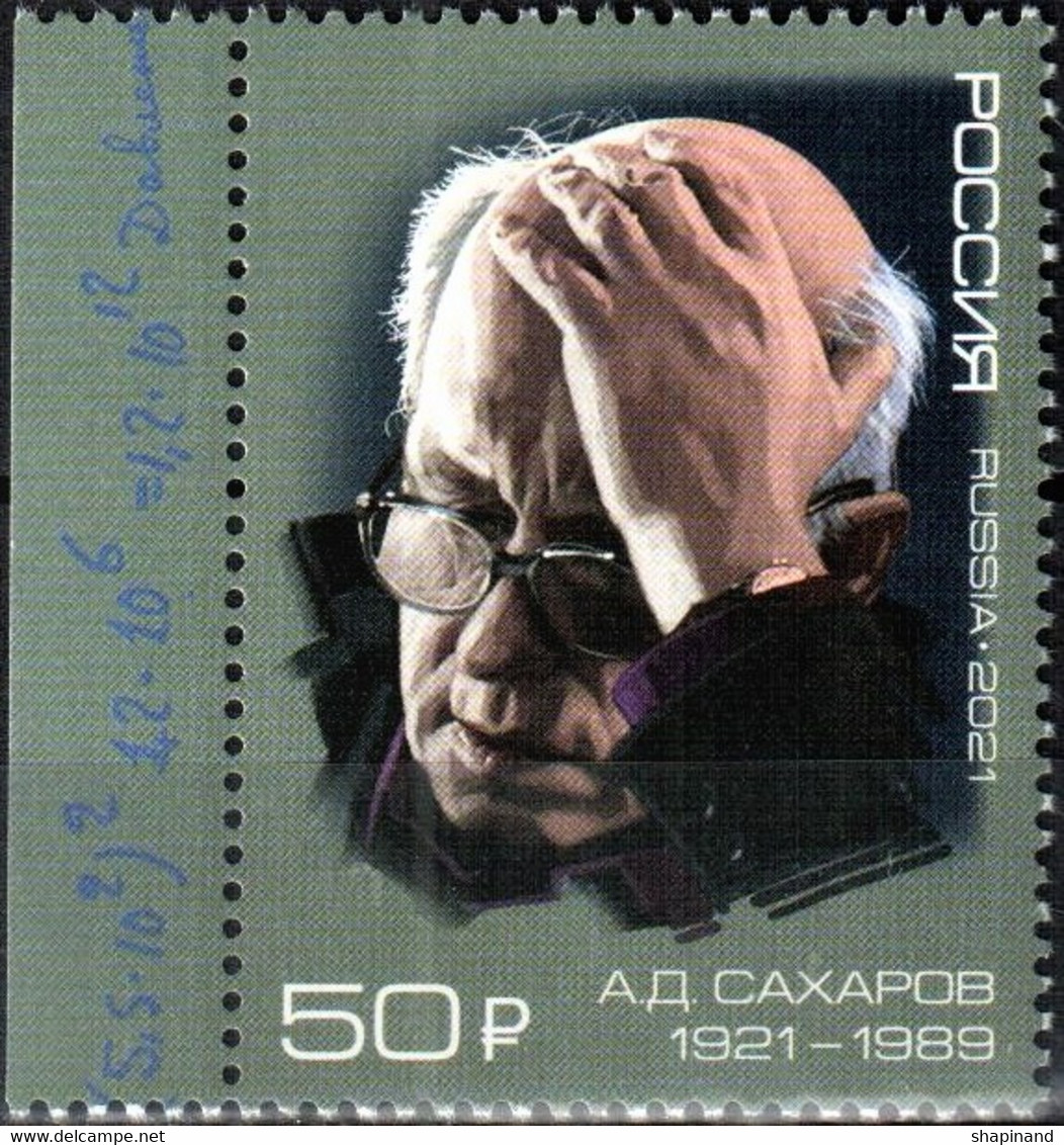 Russia 2021 "100th Anniversary Of The Scientist Of A.Sakharov (1921-1989). Nobel Peace Prize Laureate" 1v Quality:100% - Neufs