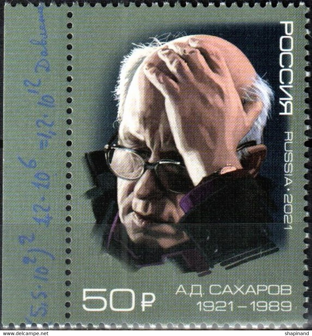 Russia 2021 "100th Anniversary Of The Scientist Of A.Sakharov (1921-1989). Nobel Peace Prize Laureate" 1v Quality:100% - Nuevos