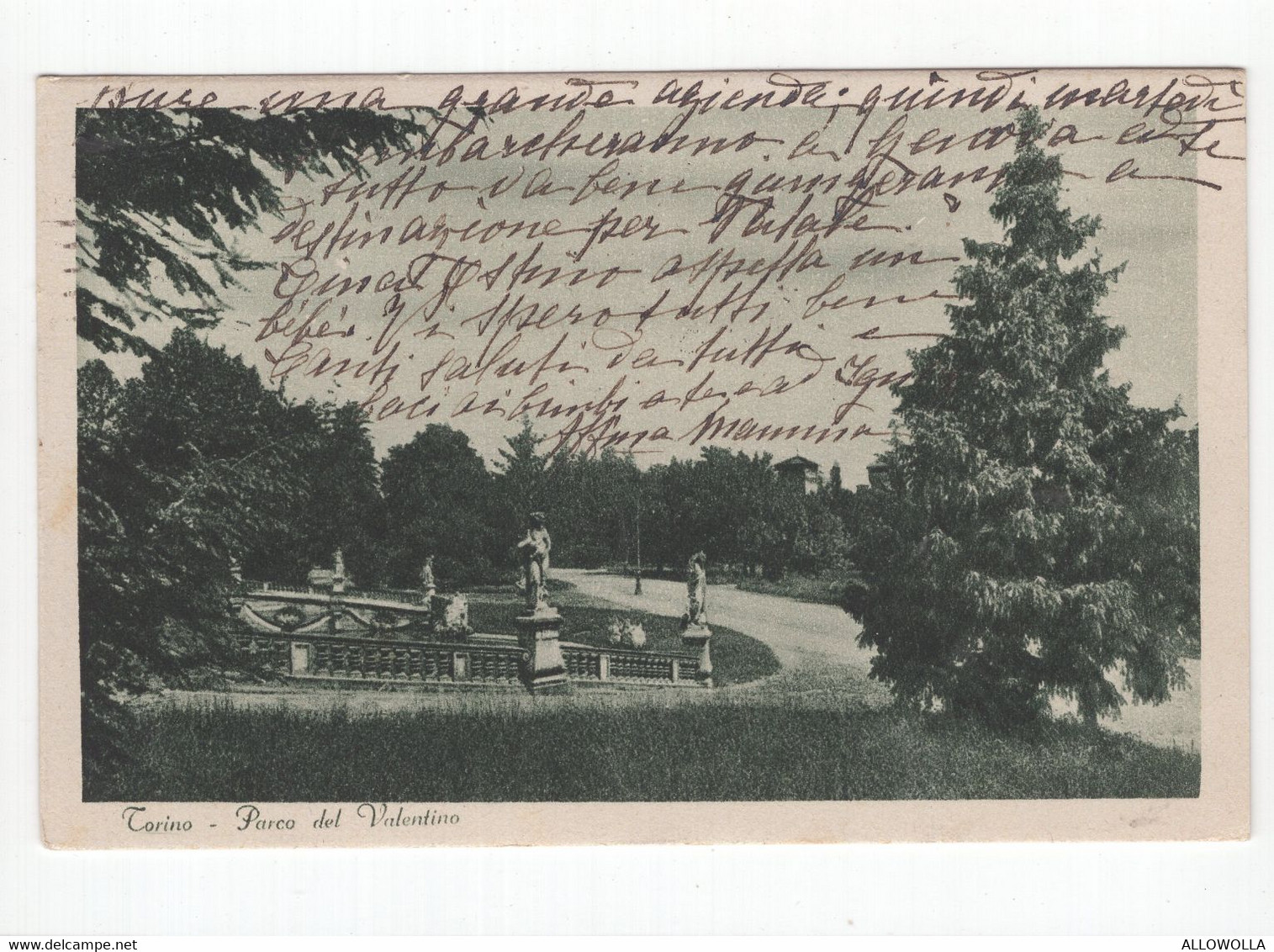 19117 " TORINO-PARCO DEL VALENTINO " -VERA FOTO-CART. POST. SPED.1930 - Parcs & Jardins