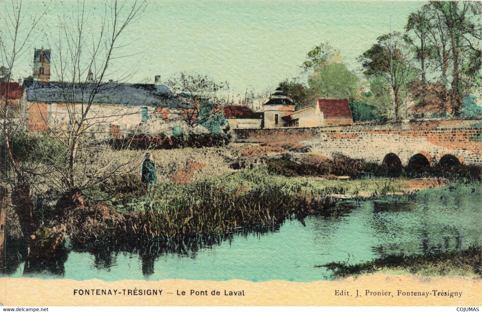 77 - FONTENAY TRESIGNY - S06982 - Le Pont De Laval - Carte Toilée - L1 - Fontenay Tresigny