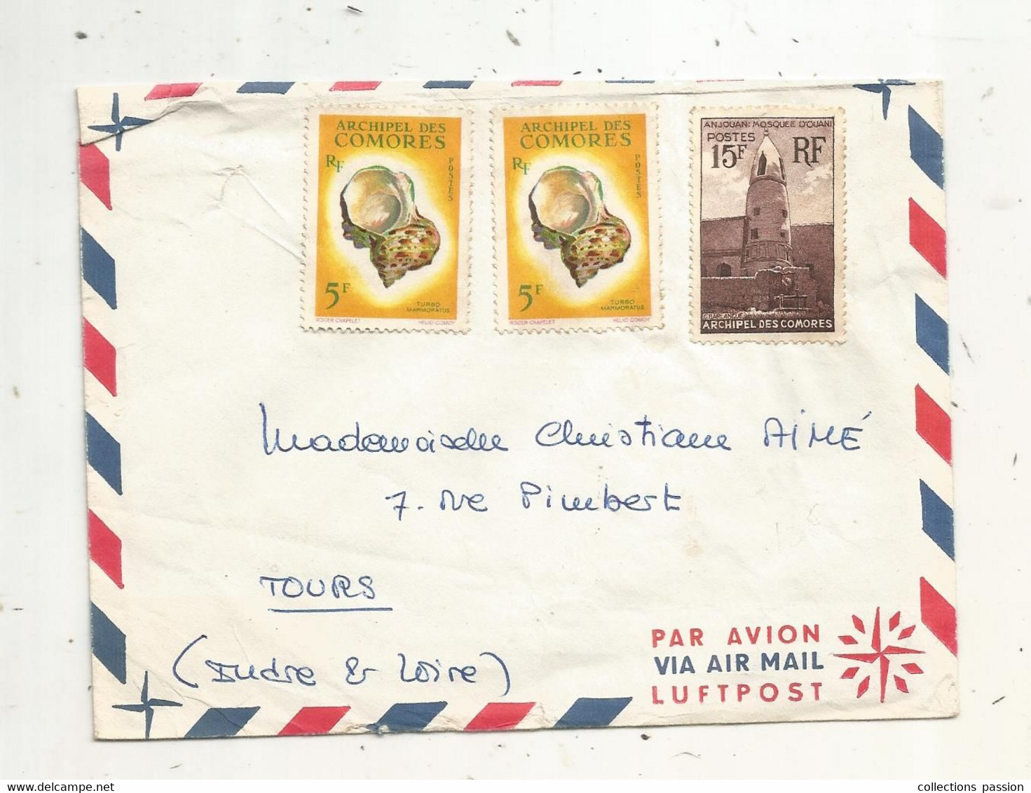 Lettre , ARCHIPEL DES COMORES, 3 Timbres Neufs - Brieven En Documenten