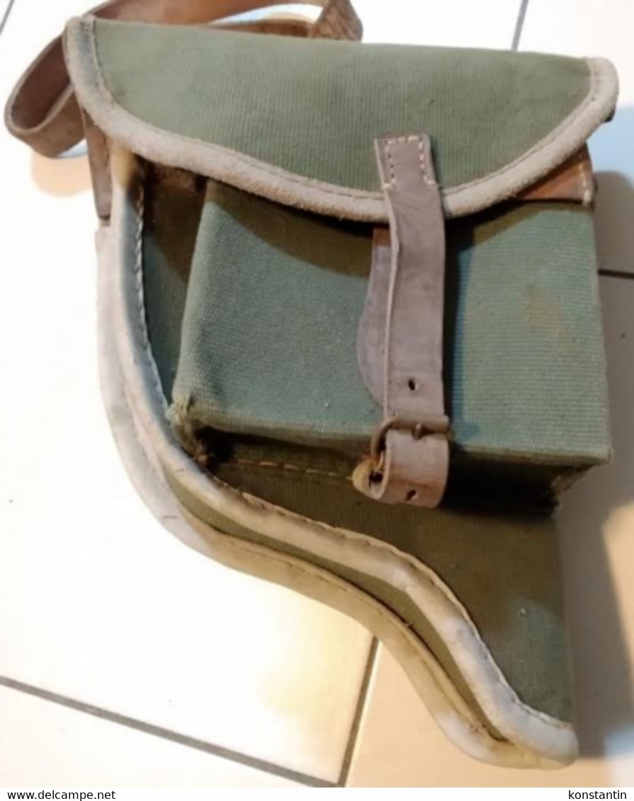 LP42 WALTHER CANVAS FLARE HOLSTER ETUI ROMANIAN ARMY Post War - Armes Neutralisées